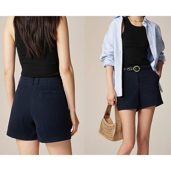 J.Crew | NWOT 4" heritage chino short in Navy Blue | Sz 8 - Picture 1 of 10